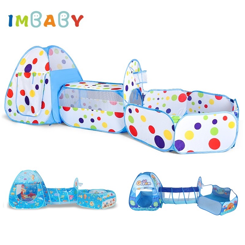 Kids Outdoor Play Tent - IMBABY 3'ü 1 Arada Top Havuzu