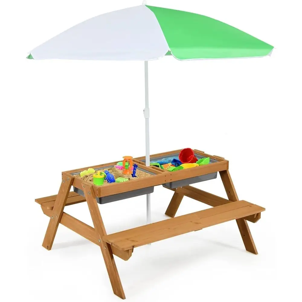 Kids Outdoor Umbrella - Çocuklar için Çıkarılabilir Kutulu ve Şemsiyeli