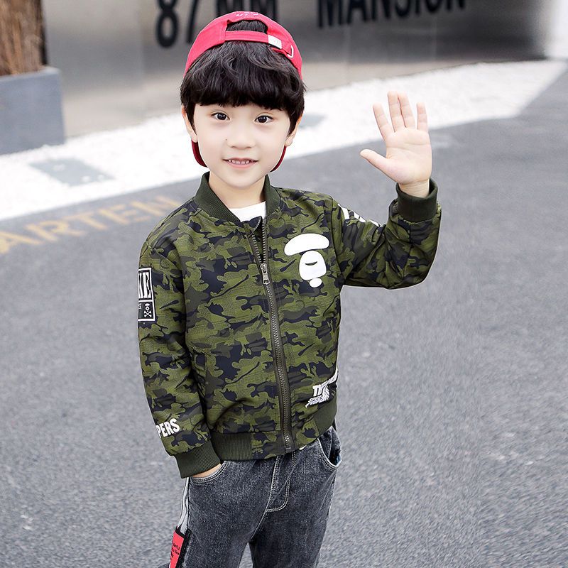 Kids Outdoor Jacket - 2025 Yeni Erkek Çocuk Kamuflaj Beyzbol