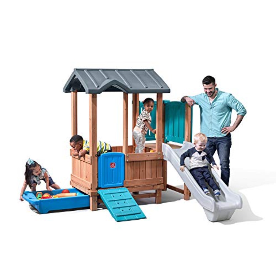 Kids Outdoor Adventure - Ormanlık Macera Oyun Evi ve Kaydırak,