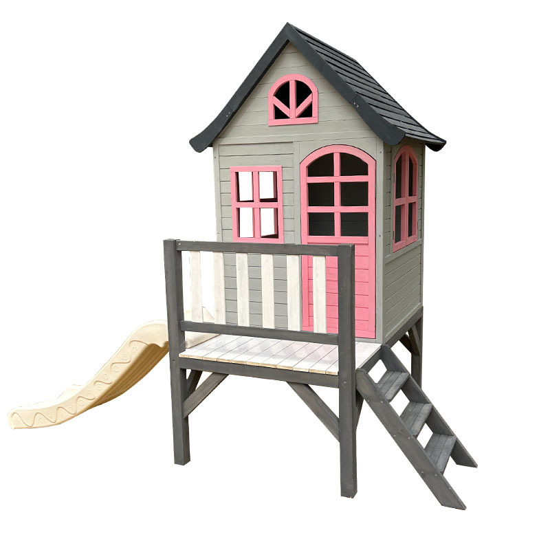 Kids Outdoor Doll House - Çocuklar için kütük ev, ağaç, açık