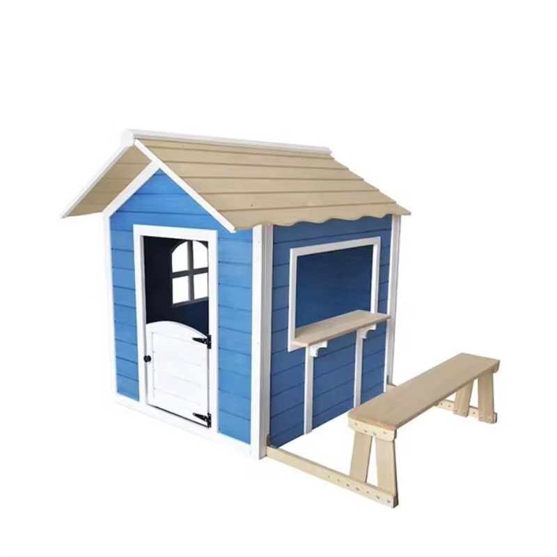 Kids Outdoor Cubby House - Ahşap Çocuk Oyun Evi Modern Çocuk