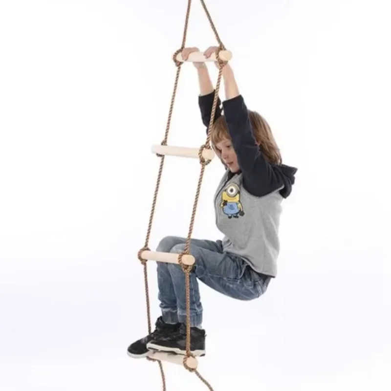 Kids Outdoor Play Area - Çocuklar için Tırmanma Halatı Merdiveni Ahşap