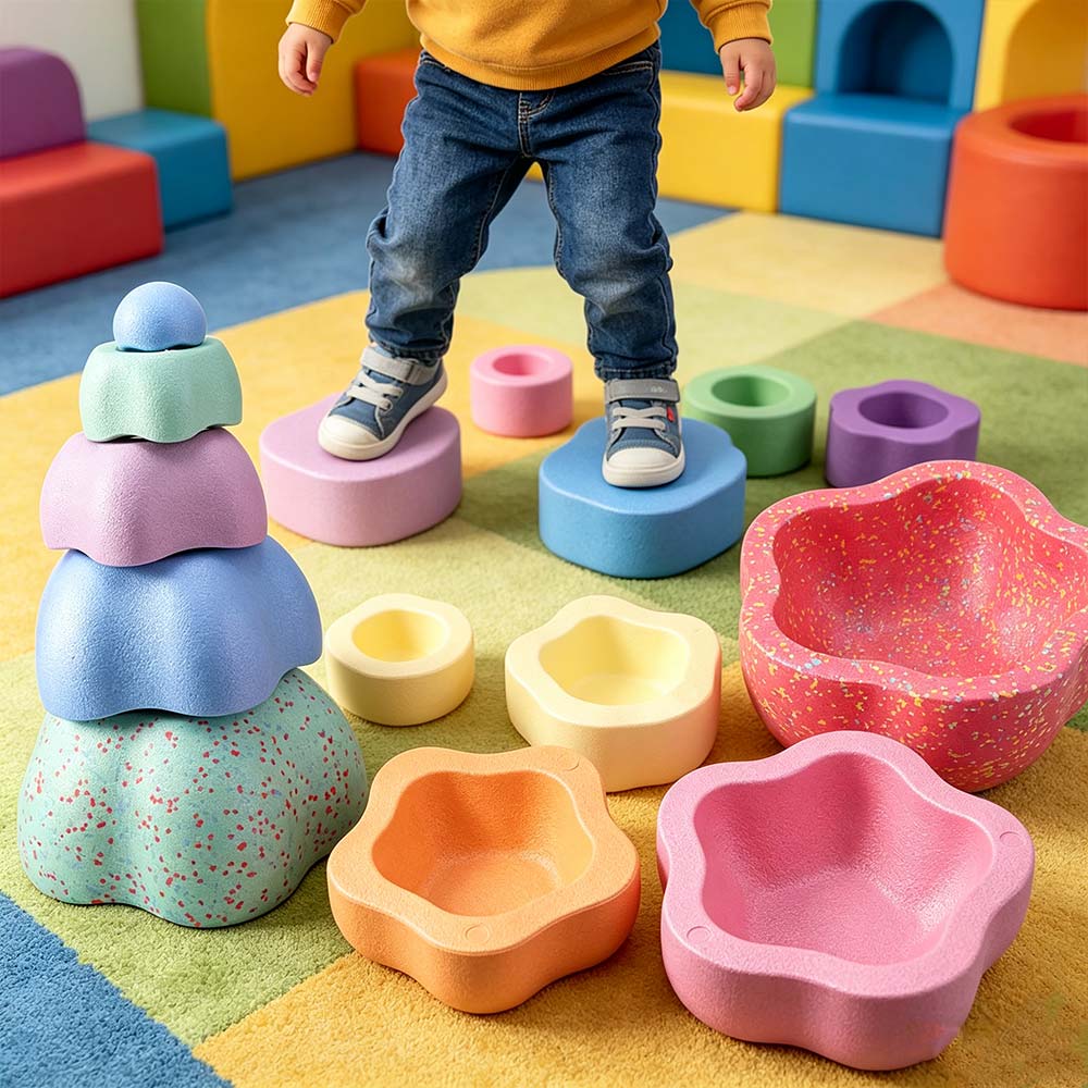 Stepping Stone Foam - Nehir Taşları Denge Taşı Oyunu Açık