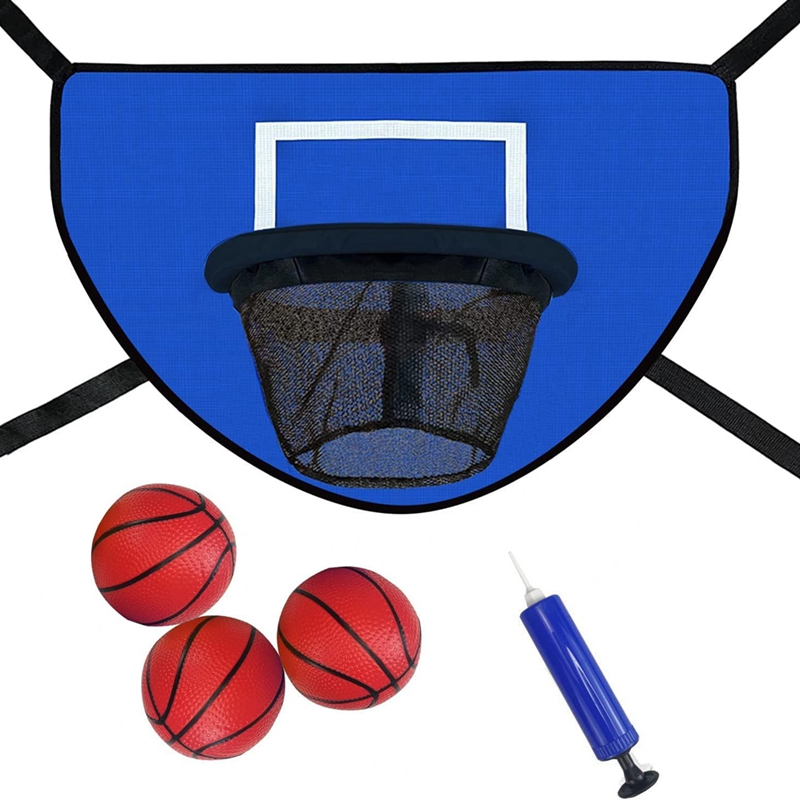 Kids Outdoor Trampoline - Pompalı ve Mini Toplu Trambolin Basketbol