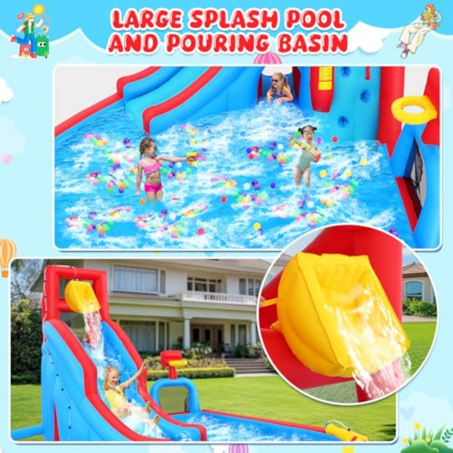 Çocuklar için arka bahçe açık  - Kids Outdoor Water Slide incelemesi ve fiyatı
