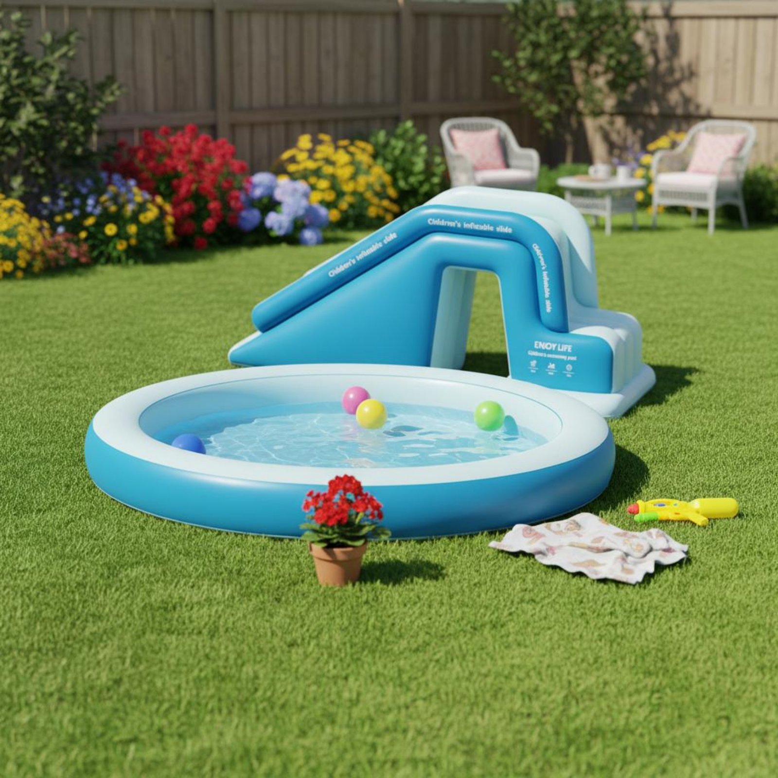 Şişme Havuz Kaydırağı Katlanab - Kids Outdoor Water Slide incelemesi ve fiyatı
