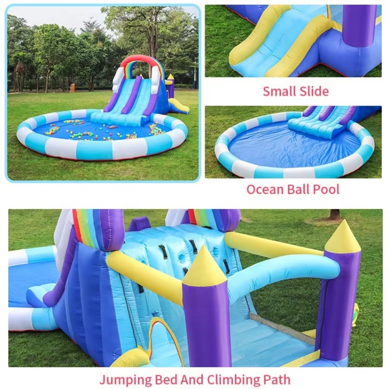 Dev Gökkuşağı Şişme Su Kaydıra - Kids Outdoor Water Slide incelemesi ve fiyatı