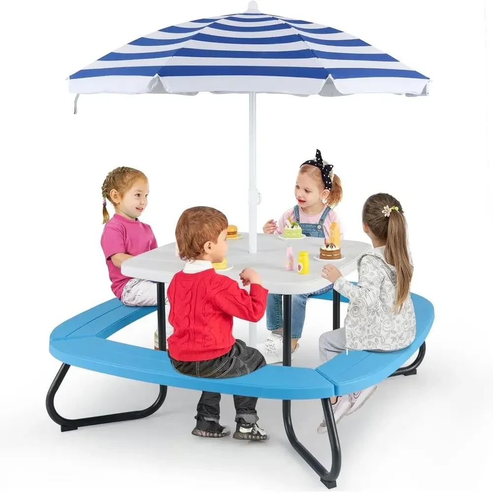 8 Kişilik Çocuk Piknik Masası, - Kids Outdoor Umbrella incelemesi ve fiyatı