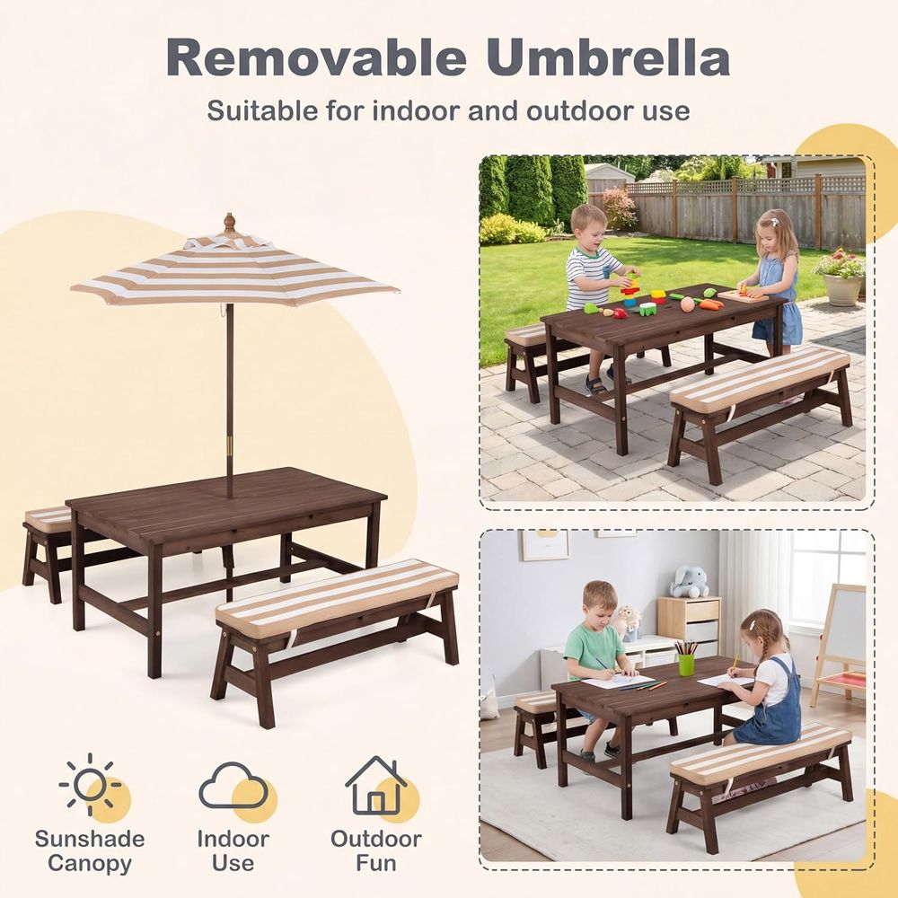 Çocuk Piknik Masası, Büyük 42“ - Kids Outdoor Umbrella incelemesi ve fiyatı