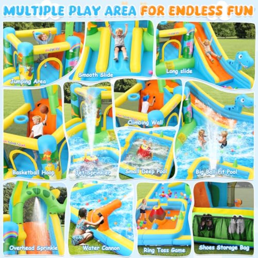 Açık hava arka bahçe şişme su  - Kids Outdoor Water Slide incelemesi ve fiyatı