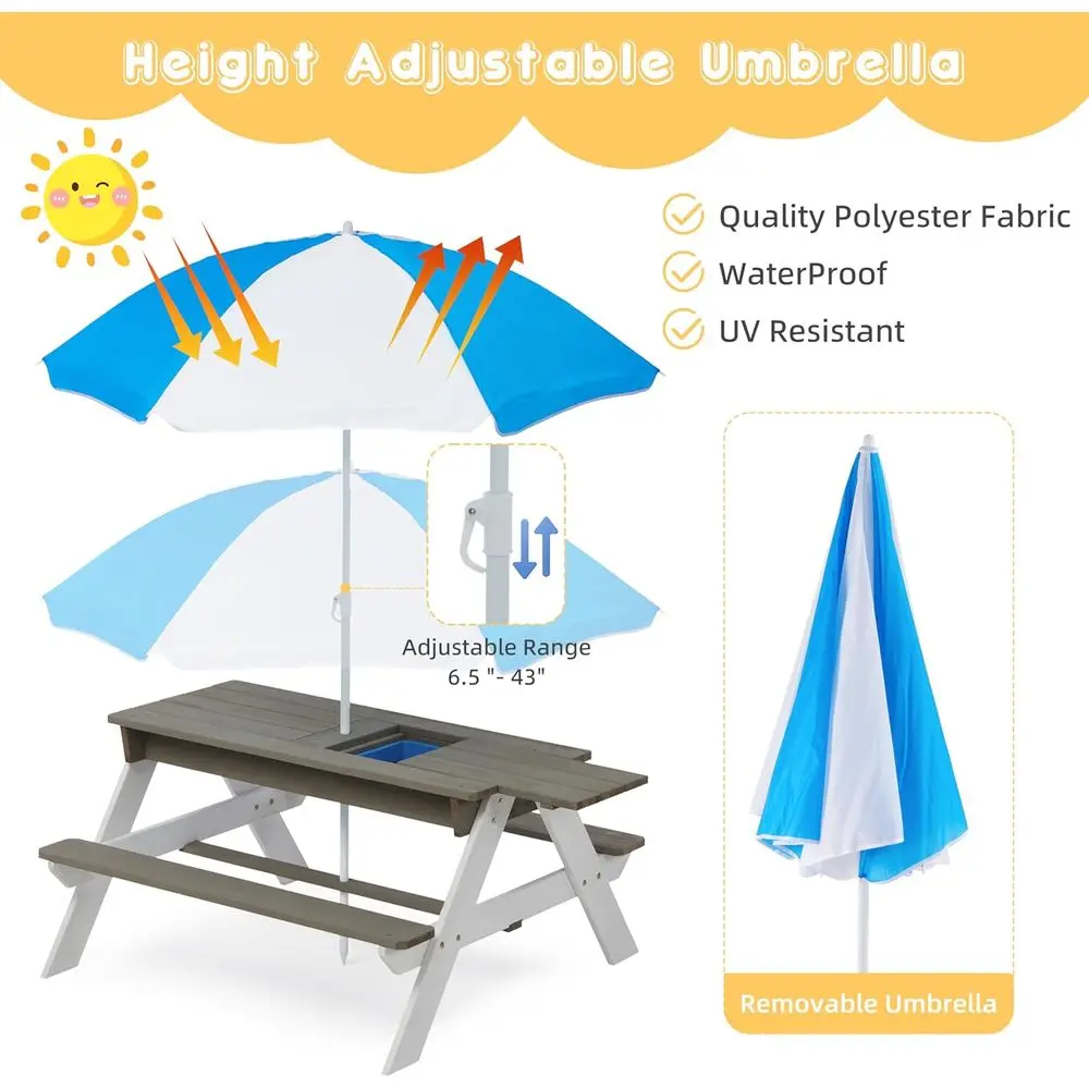 Çocuklar için 3'ü 1 Arada Ahşa - Kids Outdoor Umbrella incelemesi ve fiyatı