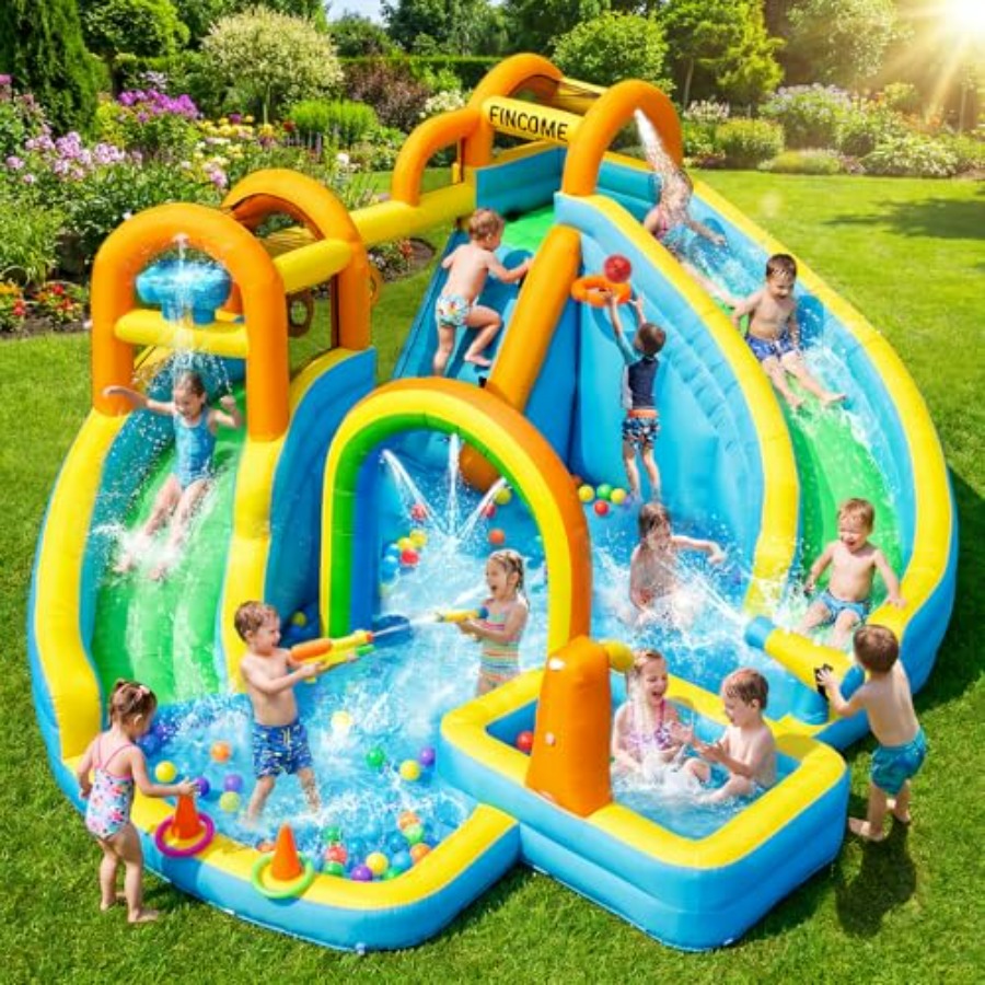 Çocuklar için sıçrama havuzu,  - Kids Outdoor Water Slide incelemesi ve fiyatı