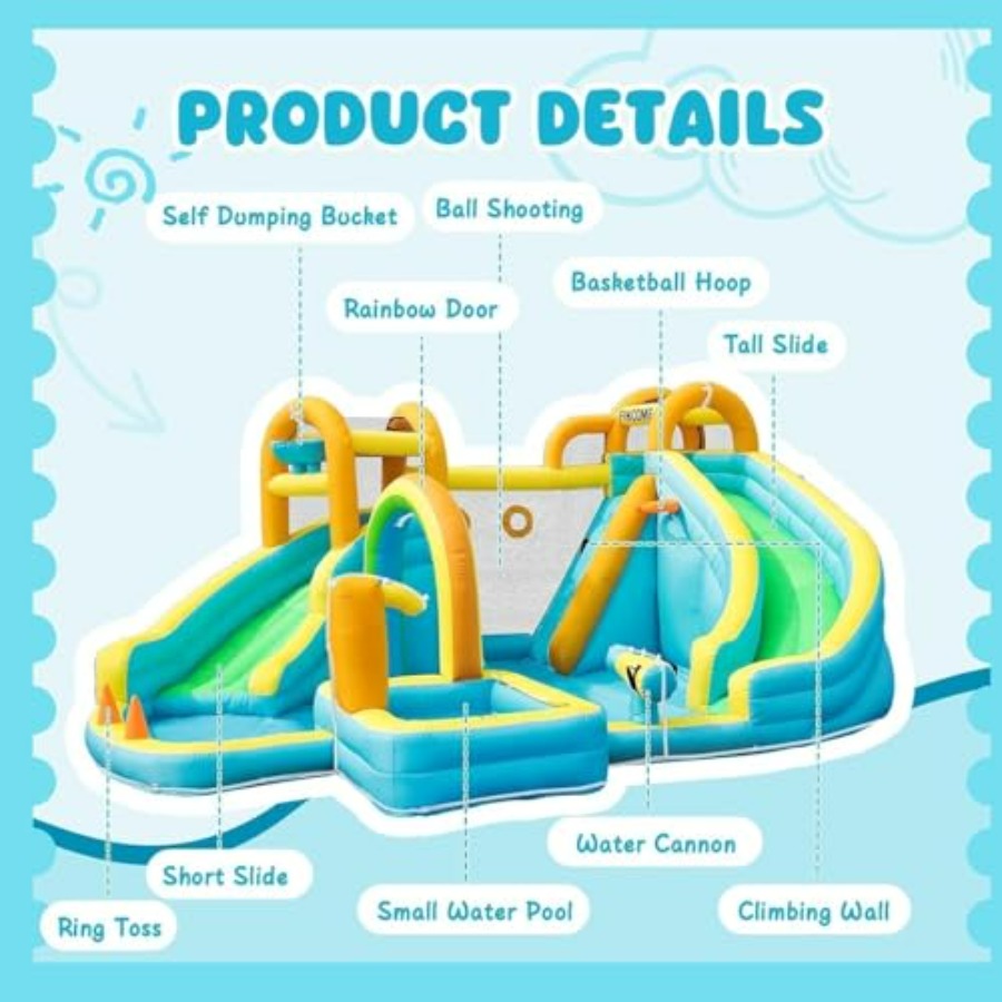 Çocuklar için sıçrama havuzu,  - Kids Outdoor Water Slide incelemesi ve fiyatı