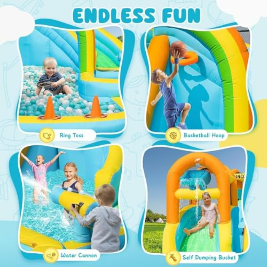 Çocuklar için sıçrama havuzu,  - Kids Outdoor Water Slide incelemesi ve fiyatı
