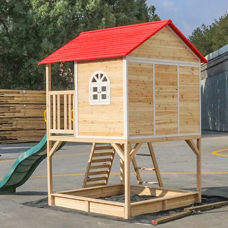l Açık Ahşap Oyun Alanı Oyun E - Kids Outdoor Cubby House incelemesi ve fiyatı