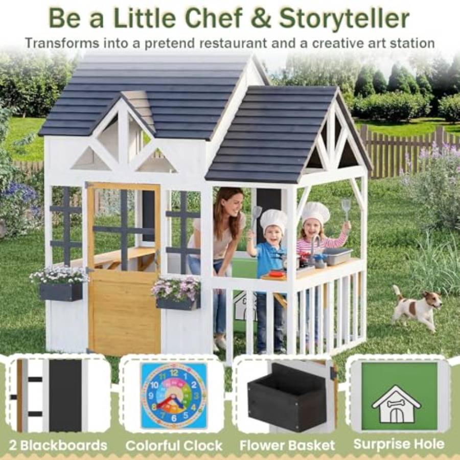 0,56 Yaş ve Üzeri Çocuklar İçi - Kids Outdoor House With Kitchen incelemesi ve fiyatı