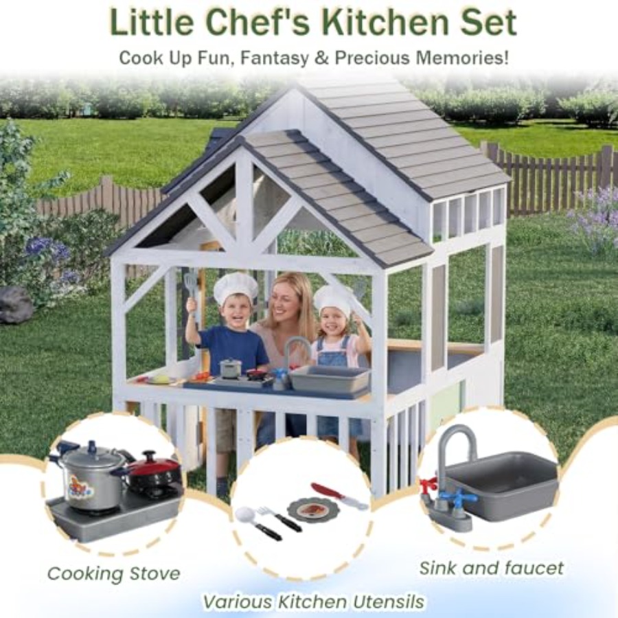 0,56 Yaş ve Üzeri Çocuklar İçi - Kids Outdoor House With Kitchen incelemesi ve fiyatı