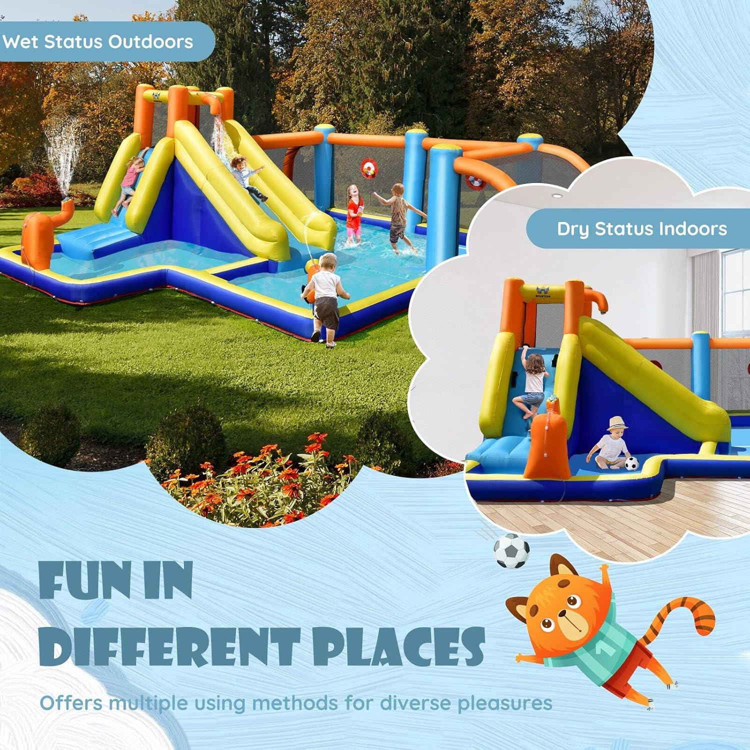 Şişme Su Kaydırağı, Çift Toplu - Kids Outdoor Water Slide incelemesi ve fiyatı