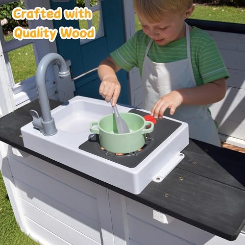Mutfak Lavabosu, Posta Kutusu  - Kids Outdoor House With Kitchen incelemesi ve fiyatı